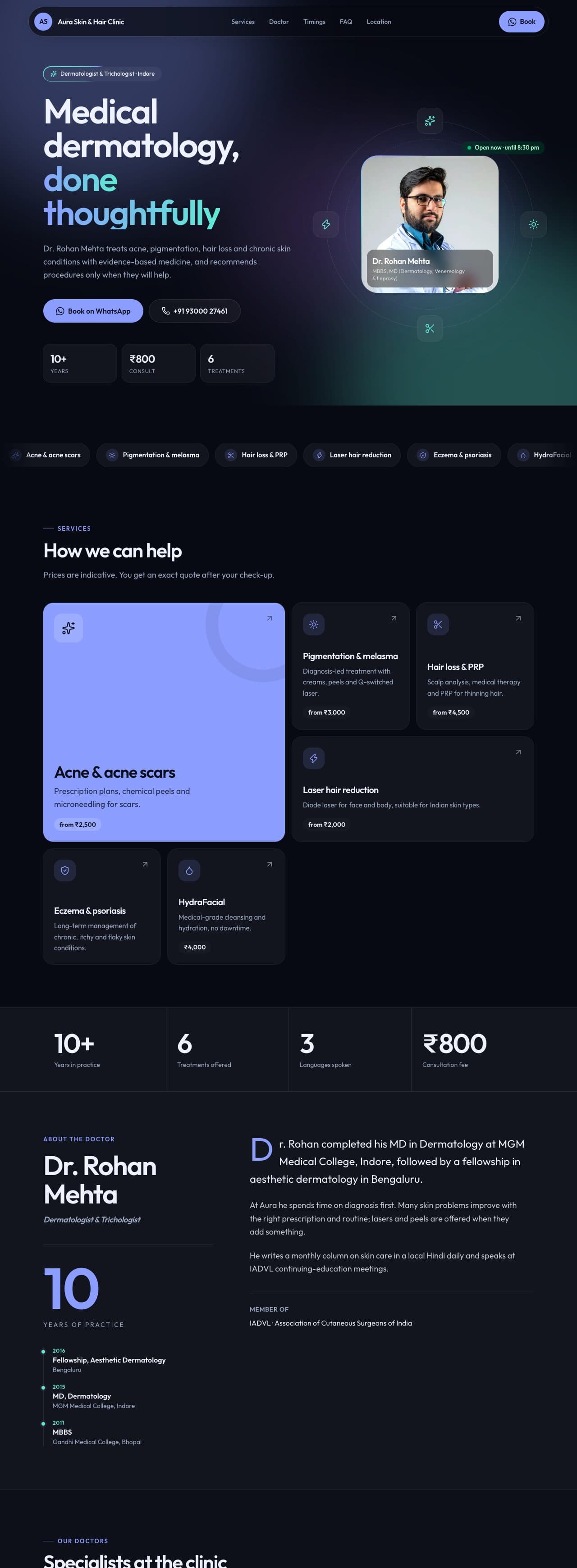 Aurora template preview
