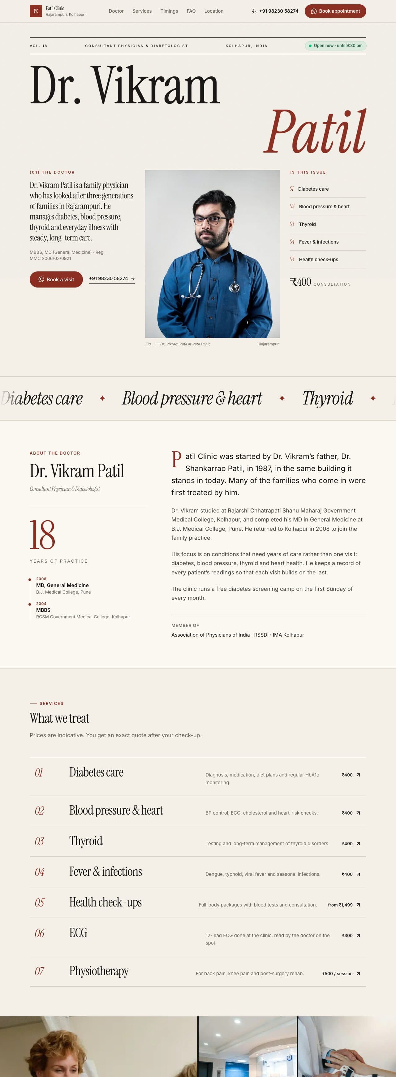 Monograph template preview