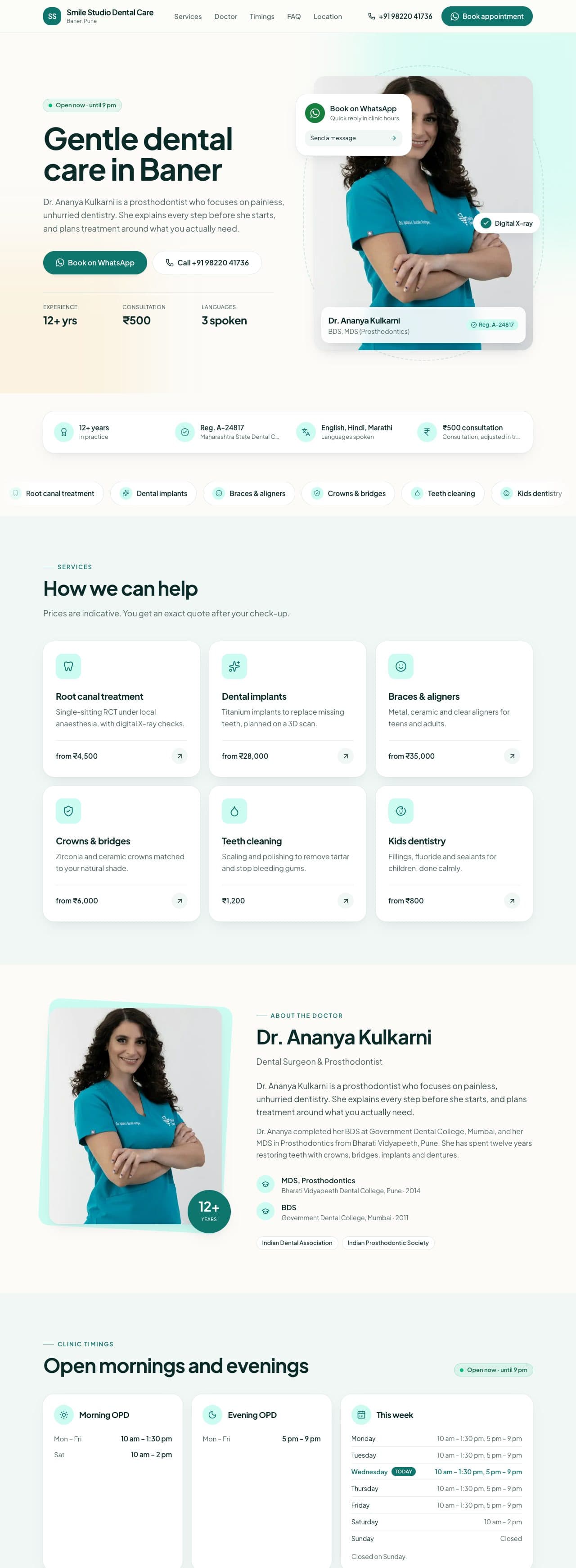 Serene template preview